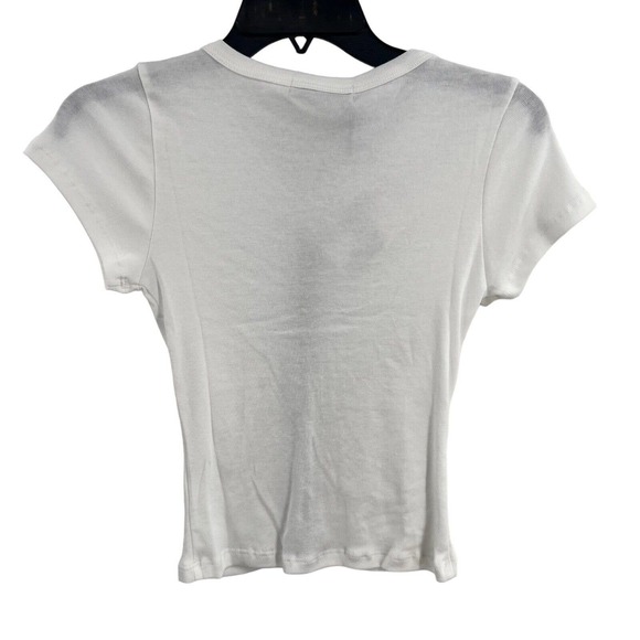 Daydreamer Baby Short Sleeve Scoop Neck Tee Hook & Eye White Medium New - Picture 2 of 4